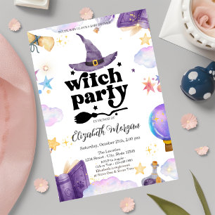 Süße Hexenparty-Baby-Einweihungsparty Einladung