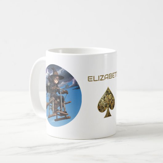 Süße Hexenpilotin Kaffeetasse (Vorderseite Links)