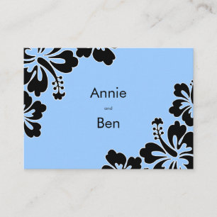 Süße Hibiskus-Hochzeits-Richtungs-Karte Begleitkarte