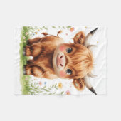Süße Highland-Kuh-Fleece-Decke Fleecedecke (Vorderseite (Horizontal))