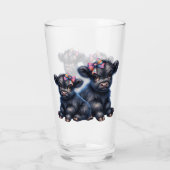 Süße Highland-Kuh Glas (Rückseite)