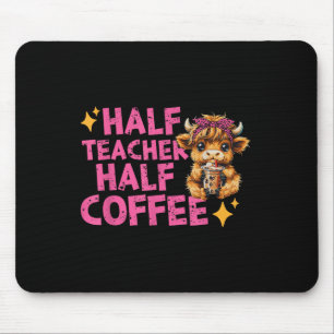 Süße Highland-Kuh halb Lehrerin halb Kaffee Zurück Mousepad
