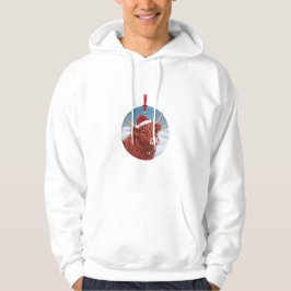Süße Highland-Kuh in Santa-Mütze Weihnachtssweatsh Hoodie