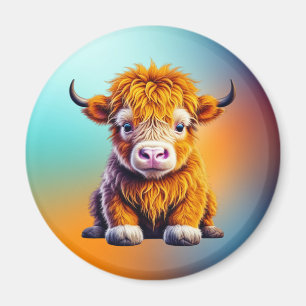 Süße Highland-Kuh  Magnet