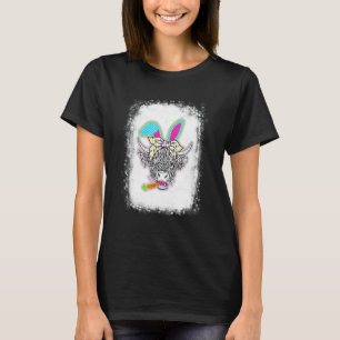 Süße Highland-Kuh-Osterhase-Kuh-Mädchen-Ostern T-Shirt