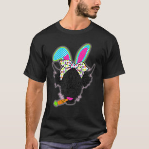 Süße Highland-Kuh-Osterhase-Kuh-Mädchen-Ostern T-Shirt