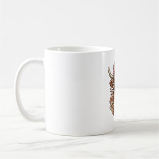 Süße Highland-Kuh Sonnenbrille Rosa Schleife Vinta Kaffeetasse