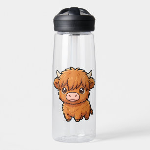 Süße Highland-Kuh-Wasserflasche für Babys Trinkflasche