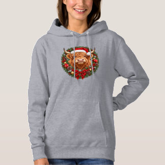 Süße Highland-Kuh Weihnachten  Hoodie