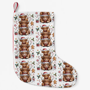 Süße Highland-Kuh Weihnachten Xmas Gemütlicher Win Kleiner Weihnachtsstrumpf