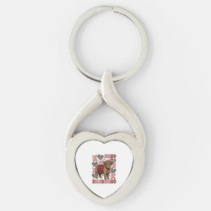 Süße Highland-Kuh XOXO Valentinstag Vintage-Shirt  Schlüsselanhänger