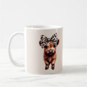 Süße Highland-Kühe braun Kaffeetasse (Links)