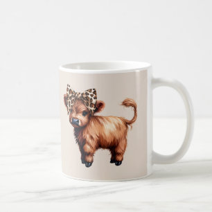 Süße Highland-Kühe braun Kaffeetasse