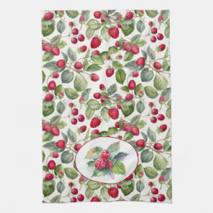 Süße Himbeeren Aquarell  Geschirrtuch