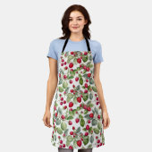 Süße Himbeeren Wasserfarben Schürze (Getragen)
