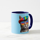 Süße Hip Tabby Kaffeetasse (VorderseiteRechts)