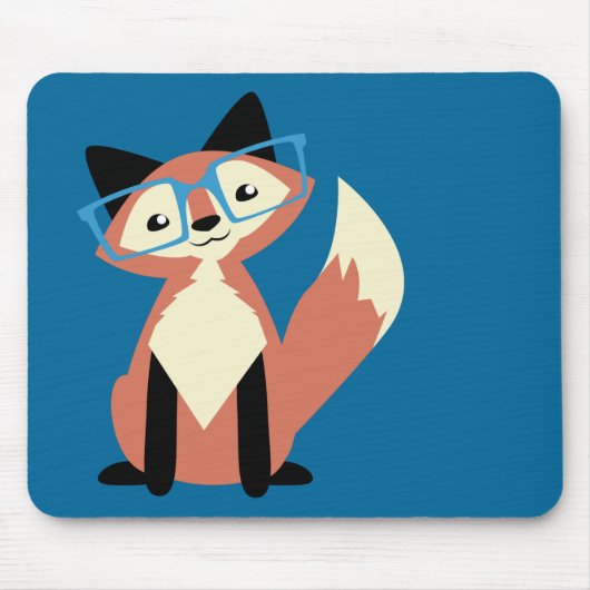Süße Hipster-Brillen-Fuchs Mousepad (Vorne)