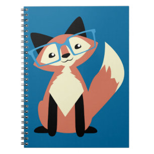 Süße Hipster-Brillen-Fuchs Notizblock