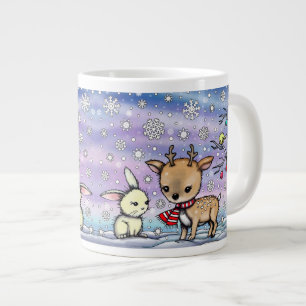 Süße Hirsch- und Hasen-Feiertags-Tasse Jumbo-Tasse