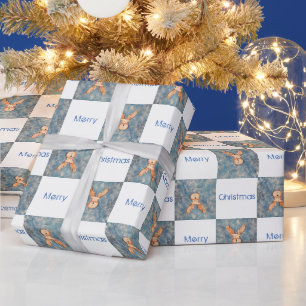 Süße Hirsche Frohe Weihnachten Kinder Feiertag Geschenkpapier