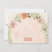 Süße Hirsche in Blume Mitteilungskarte (Rückseite)