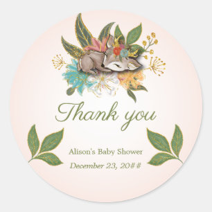 Süße Hirschmagic-Waldtiere Runder Aufkleber