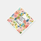 Süße Hochzeit von Wasserfarben Serviette (Ecke)