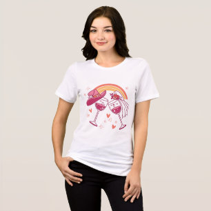 Süße Hochzeits-Weingläser - Braut und Bräutigam pr Tri-Blend Shirt