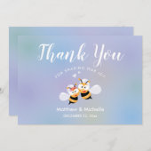 Süße Honig bedeutet, ein Paar Hochzeit zu sein Dankeskarte (Vorne/Hinten)