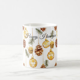 Süße Honig Bienen Tannenzapfen Kaffeetasse