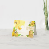 Süße Honig mit Blume erste Biene Geburtstag Dankeskarte