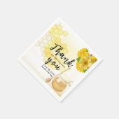 Süße Honig mit Blume erste Biene Geburtstag Serviette (Ecke)
