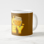 Süße Honig-Textgestaltung Jumbo-Tasse (Vorderseite Rechts)