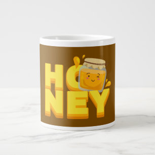 Süße Honig-Textgestaltung Jumbo-Tasse