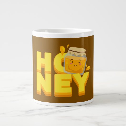 Süße Honig-Textgestaltung Jumbo-Tasse (Vorderseite)