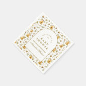 Süße Honigbiene Baby Shower Serviette (Ecke)