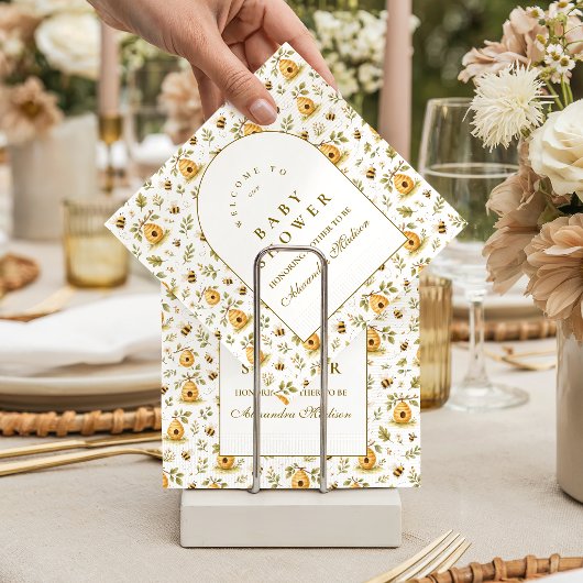 Süße Honigbiene Baby Shower Serviette