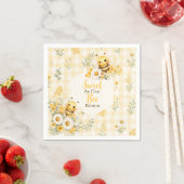 Süße Honigbiene Gänseblümchen Karo Serviette (Beispiel)