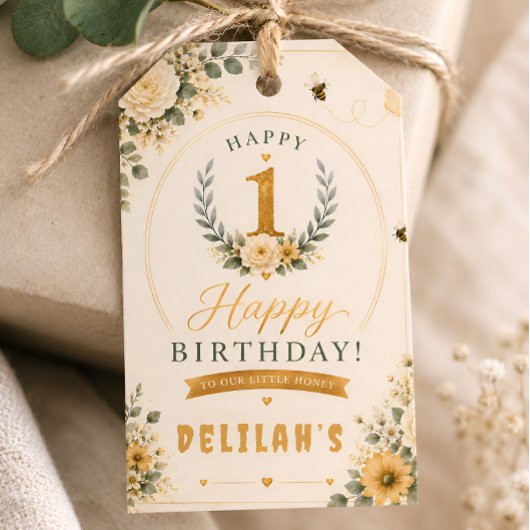 Süße Honigbiene Geburtstag Geschenkanhänger