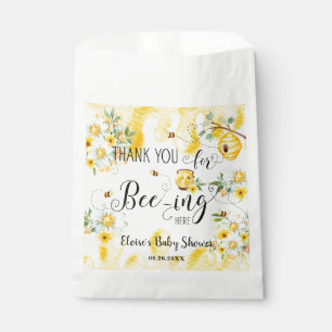 Süße Honigbienen Gelbe Florale Babyparty-Geburtsta Geschenktütchen