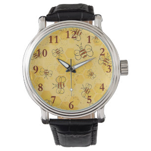 Süße Honigbienen summen Armbanduhr