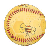 Süße Honigbienen summen Baseball (Vorderseite Links)