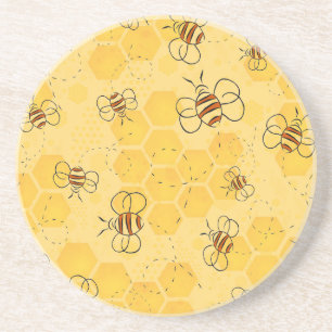 Süße Honigbienen summen Getränkeuntersetzer