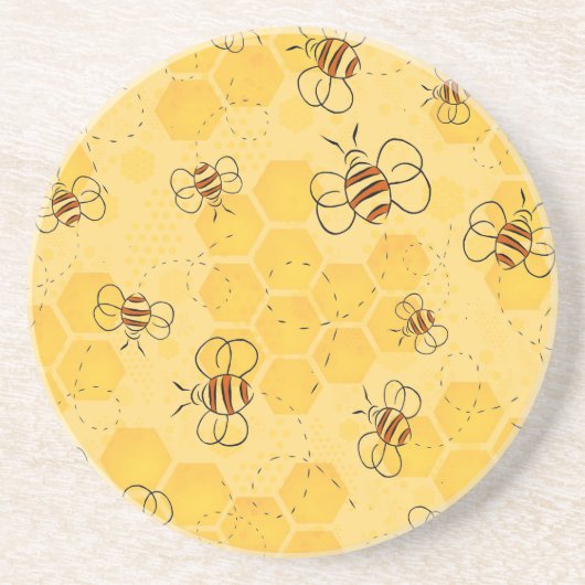 Süße Honigbienen summen Getränkeuntersetzer (Vorne)