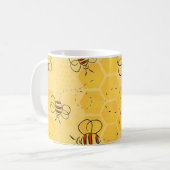 Süße Honigbienen summen Kaffeetasse (Vorderseite Links)