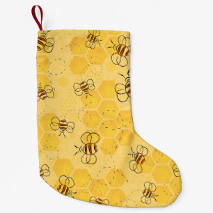 Süße Honigbienen summen Kleiner Weihnachtsstrumpf