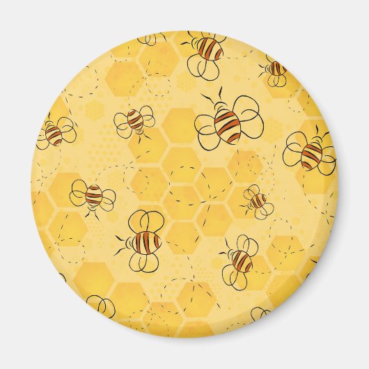 Süße Honigbienen summen Magnet (Vorne)