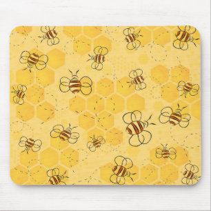 Süße Honigbienen summen Mousepad