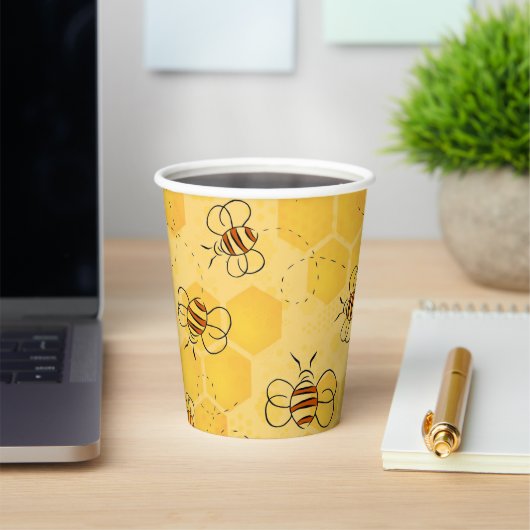 Süße Honigbienen summen Pappbecher (InSitu)