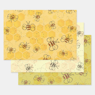 Süße Honigbienen summen süß Geschenkpapier Set